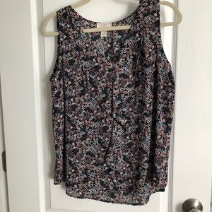 Sleeveless/Ruffle Front Blouse